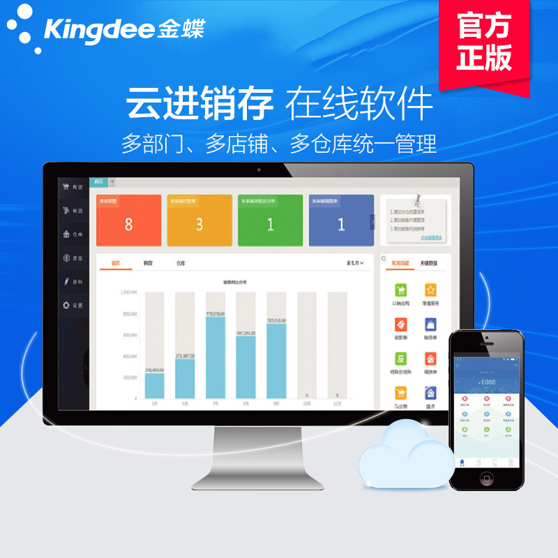金蝶精斗云進(jìn)銷(xiāo)存軟件erp 倉(cāng)庫(kù)服裝銷(xiāo)售庫(kù)存財(cái)務(wù)管理